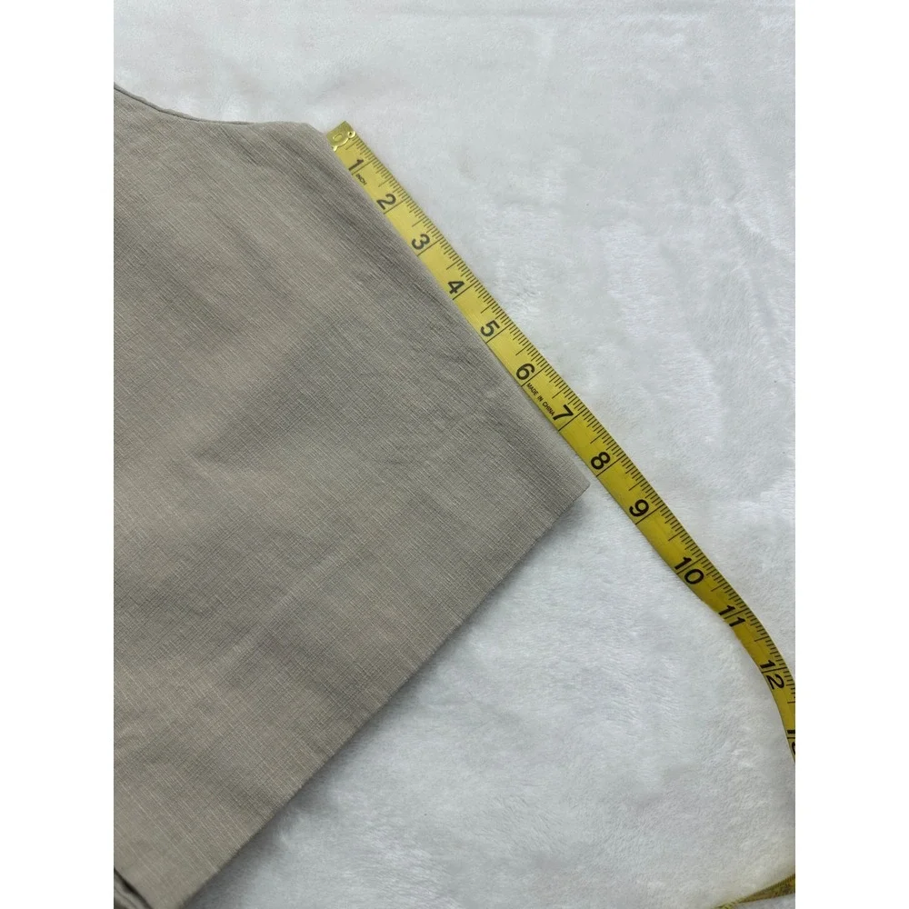Hilary Radley Bermuda Shorts Womens Medium Beige Textured Pull On D5033-E1127